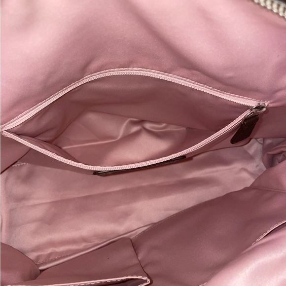 Coach Ashley Signature Dotted Op Art Tan/Brown Satchel Handbag F20027 - Picture 7 of 10